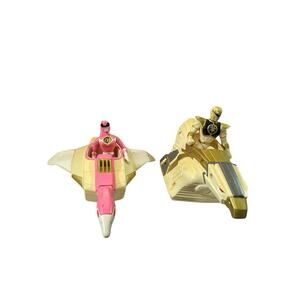 Vintage 1996 Mcdonald's Mighty Morphin Power Rangers Pink White RANGERS +ZORDS